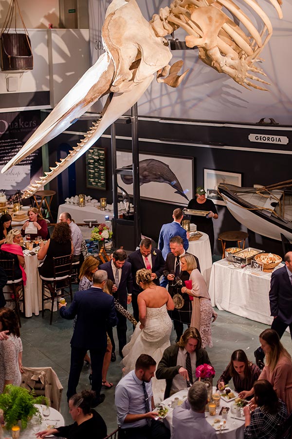 indoor reception at a Nantucket wedding